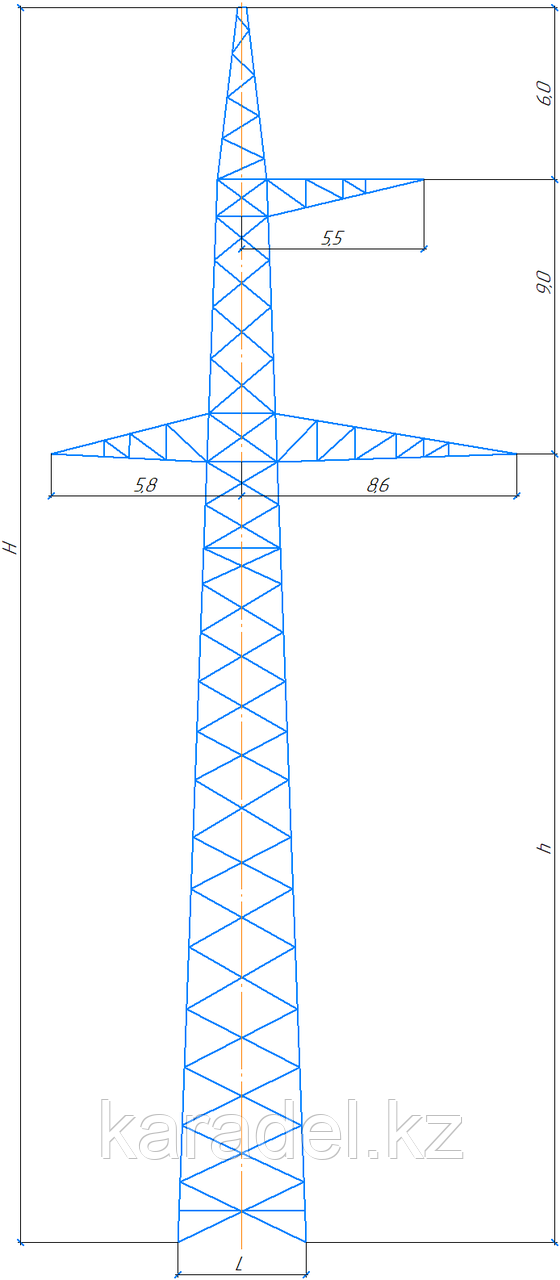 Промежуточная опора 3П330-1