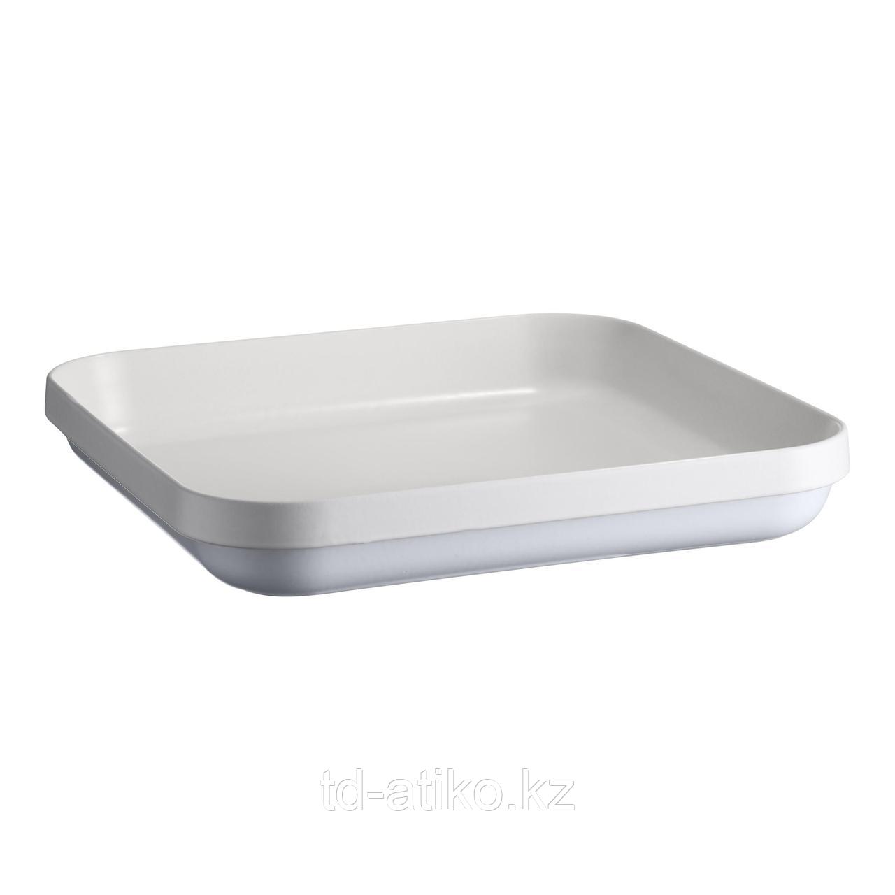 Салатник для подачи/фуршета 420*420 мм. 6500 мл. h=65 мм. белый керам. штабелир. Emile Henry /1/3/ В