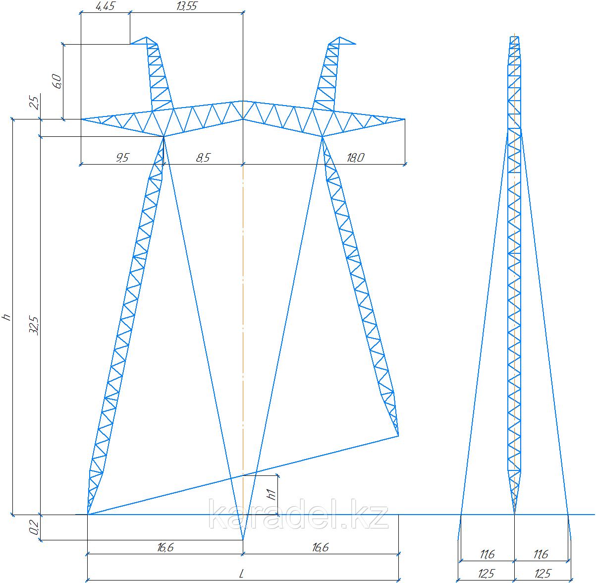 Промежуточная опора ПП750-1-IV