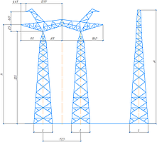 Промежуточная опора ПС750-1+10