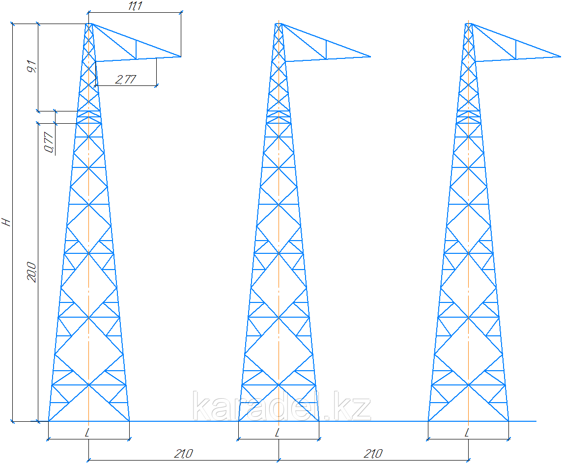 Промежуточная опора УСК750-1+5