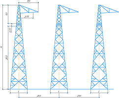Промежуточная опора УСК750-1+10