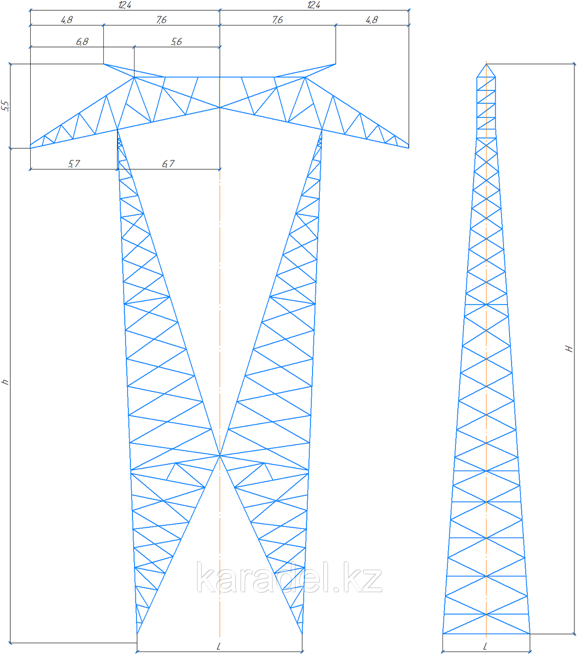 Промежуточная опора ПС500-3