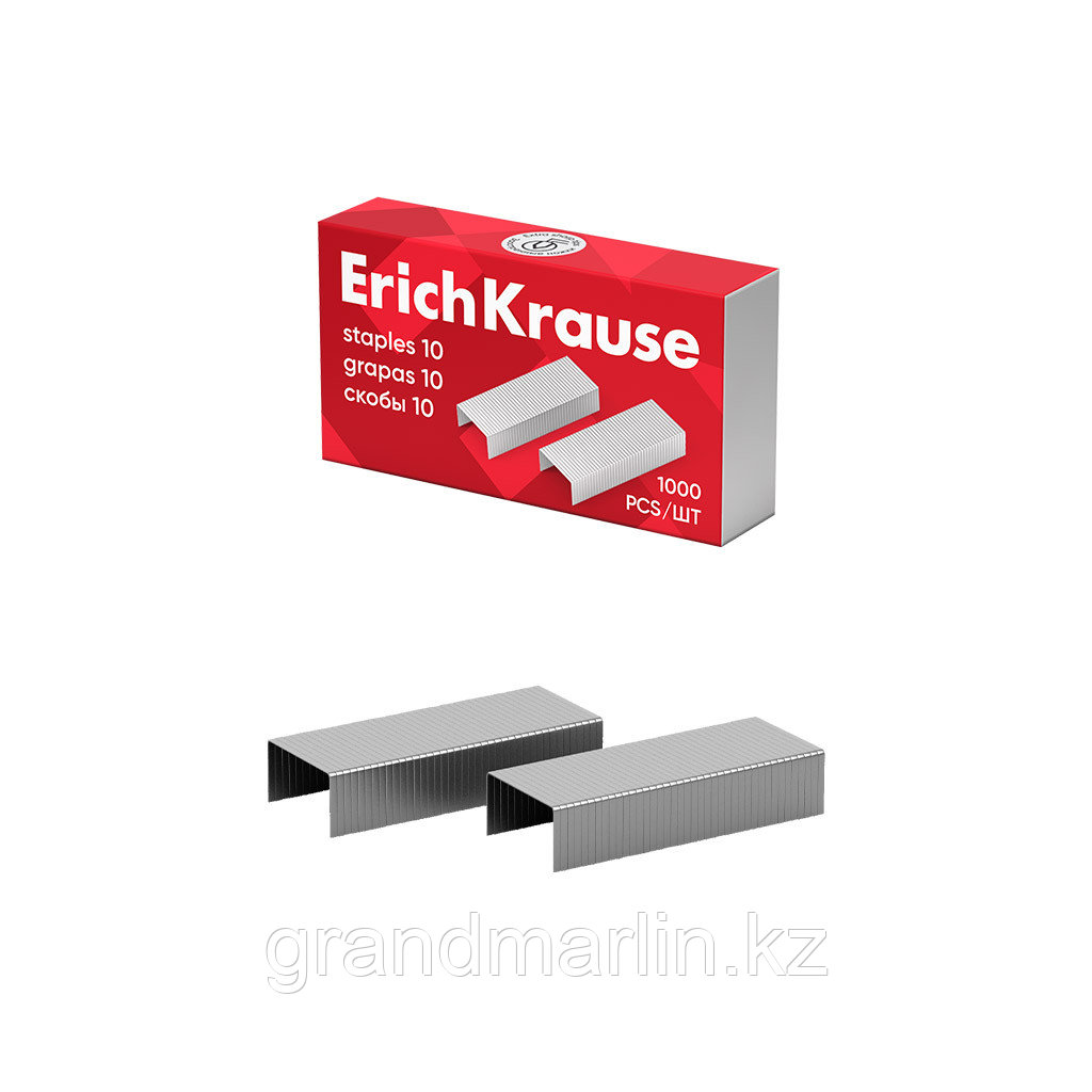 Скобы №10 ErichKrause (коробка 1000 шт.), фото 1