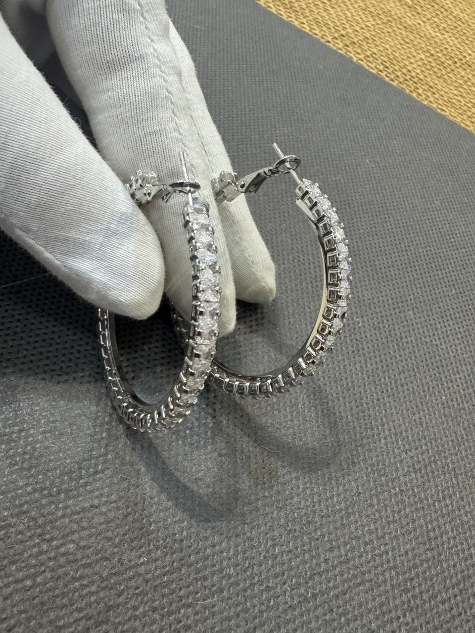 Серьги / конго / циркон / 5 см ( пр. Абая 141 ), фото 1