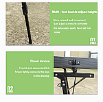 Стол алюминиевый в чехле 90*50см с телескопическими ножками, фото 5