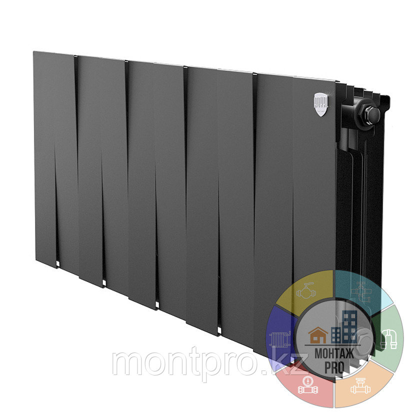 Радиатор биметаллический Royal Thermo Pianoforte 300 Noir Sable 10 секций, фото 1