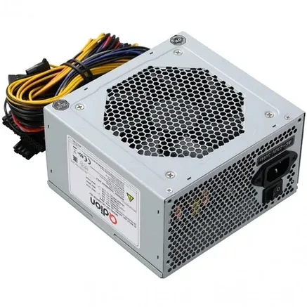 Блок питания ATX QD-600PNR, Ball Bearing Fan 12cm (Black), 24+4pin, CPU4+4 to 4+4, PCI-E 6+2pin to 6+2pin,, фото 2