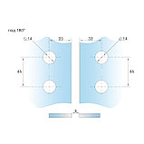 Петля Bergamo без крышек, стекло-стекло 180˚ | FGD-363 SSS | Матовая, фото 4