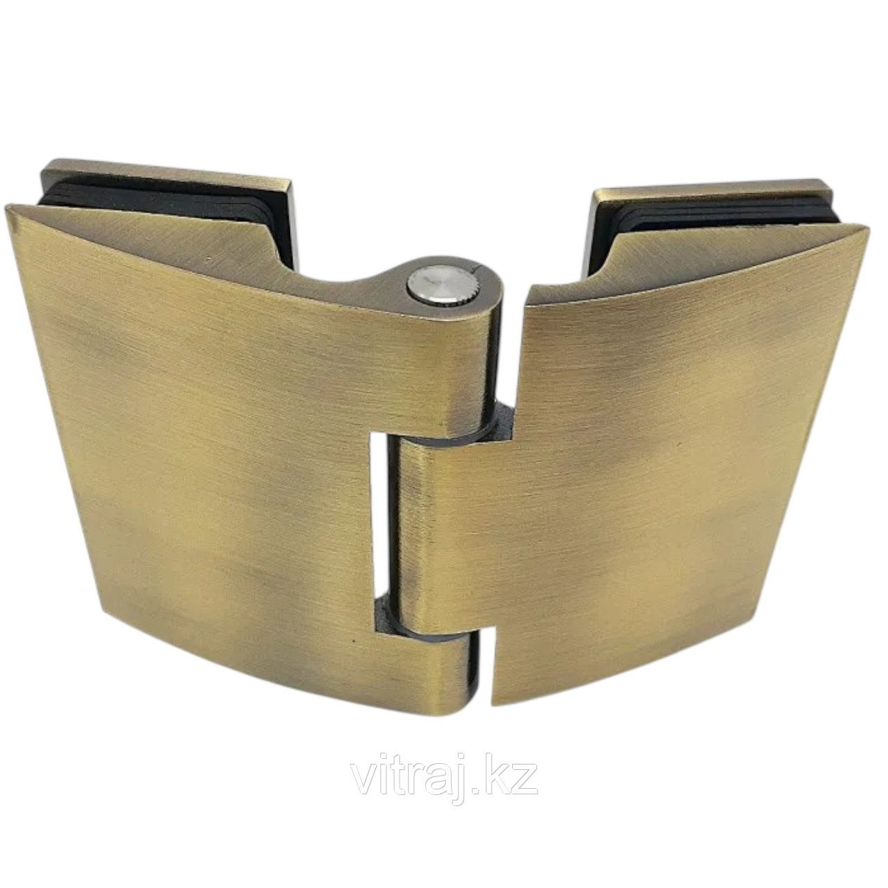 Петля Bergamo без крышек, стекло-стекло 180˚ | FGD-363 BR | Бронзовая, фото 1