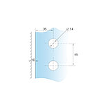Петля Bergamo без крышек, стекло-стена | FGD-362 TP | Золотая, фото 2