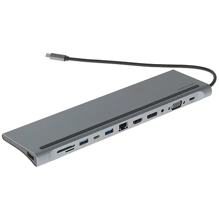 Докстанция Vention THSHC Multi-function USB-C to DP/HDMI/VGA/USB-C Gen 1/USB 3.0x2/USB 2.0/RJ45/SD, фото 2