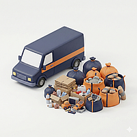 Бытовой мусор в мешках