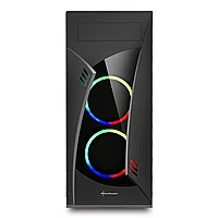 Корпус ПК без БП Sharkoon NIGHT SHARK RGB EATX, 3x3.5, 5x2.5,2xUSB 3.0,2xUSB2.0, 503*210*475mm