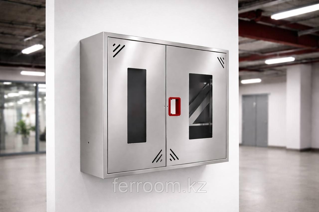 Пожарный шкаф ШПК-315 НЗ EURO 650/540/230 Тайник KZ нержавейка, фото 1