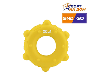Кистевой эспандер и точечный массажер 2в1 "Grip massager" Yellow 20 LB, фото 1