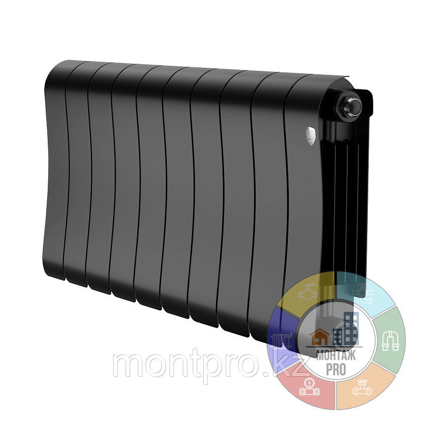 Радиатор биметаллический Royal Thermo Infinity 300 Noir Sable 10 секций, фото 1