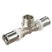 Пресс тройник латунь НР Дн 16*1/2" (13/104)