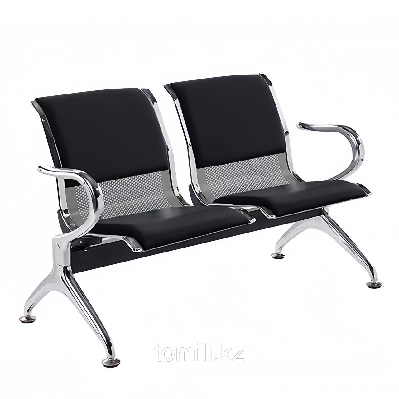 Скамья W9604C-1180 (хром, с обивкой) двухместная