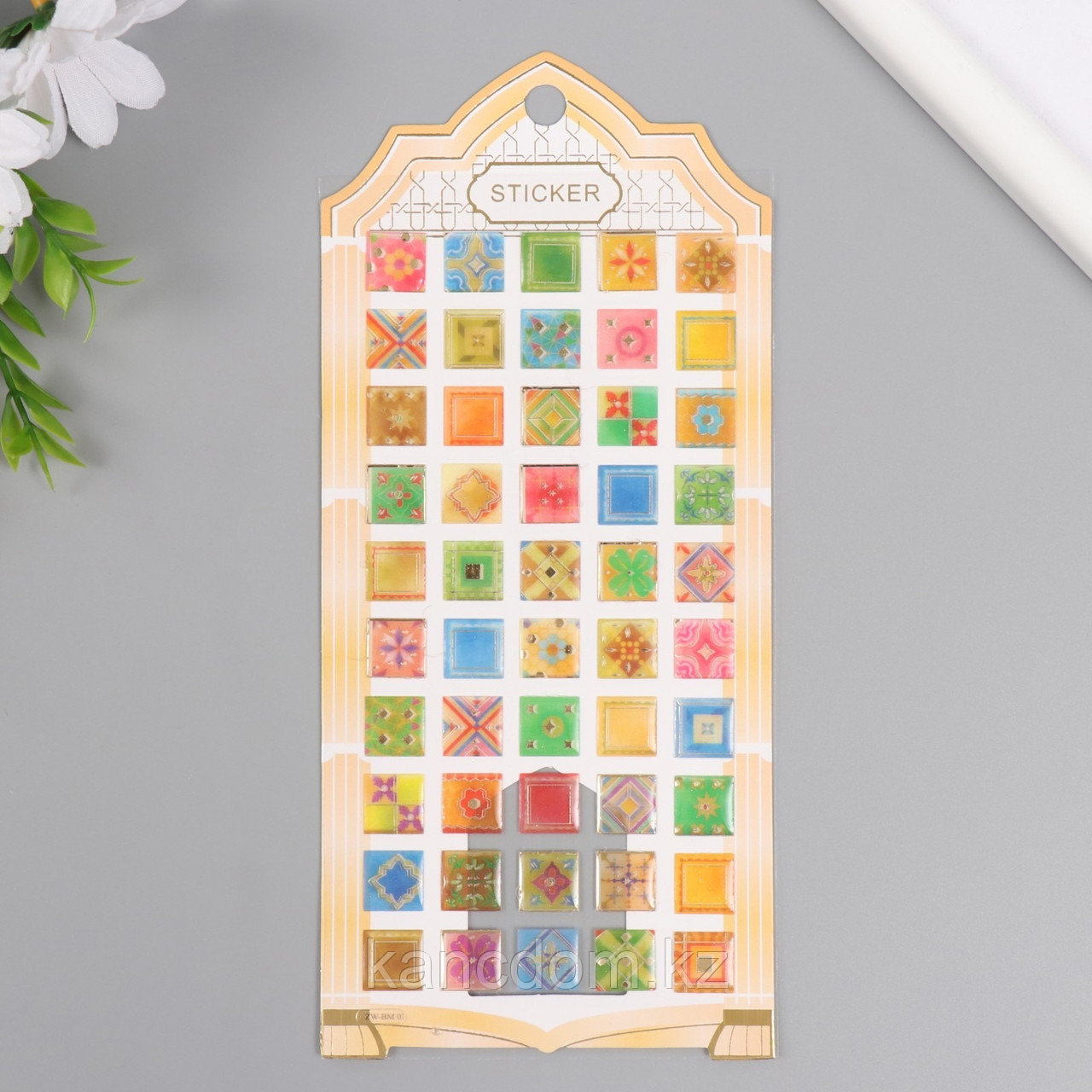 Наклейки для творчества пластик «Восточная плитка», 9.3×20.4 см, 10539495