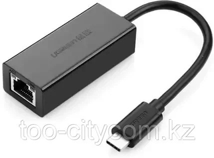 Ugreen USB 3.1м Type C - LAN RJ-45 түрлендіргіші қара, фото 1
