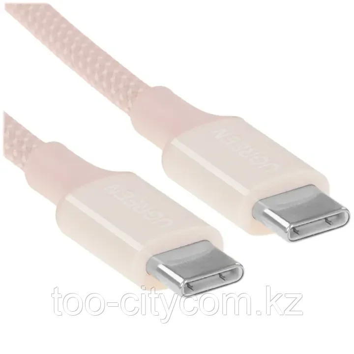 Кабель Ugreen L502 USB-C/USB-C 1м, розовый, фото 1