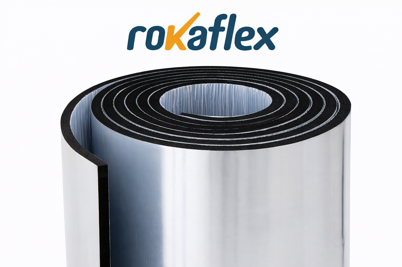 ROKAFLEX AG-SA 9 Рулонная изоляция с твердой алюминиевой фольгой и самоклеящимся слоем, фото 1