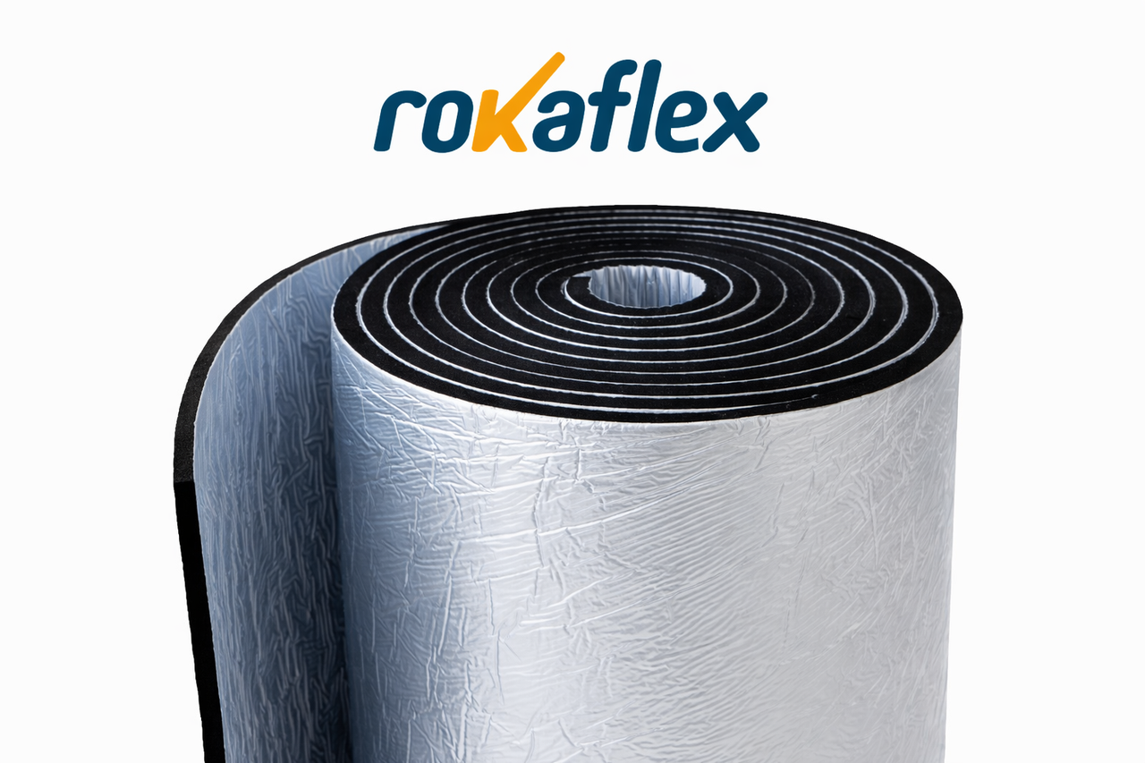 ROKAFLEX AF-SA 9 мм (Рулонная изоляция с покрытием из алюминиевой фольги с самоклеющимся слоем), фото 1