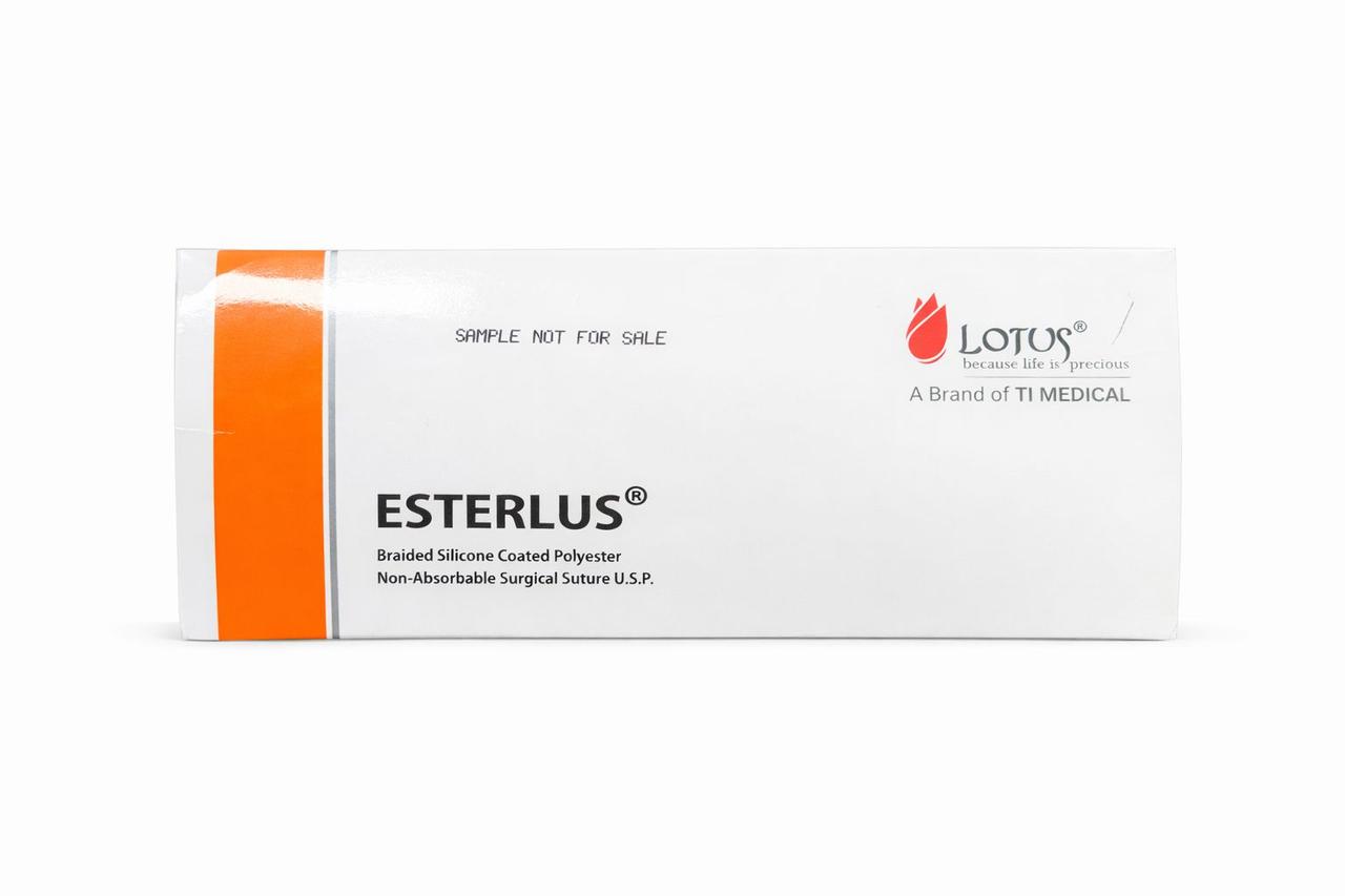 Хирургический шовный материал ESTERLUS® нерассасывающийся, полиэстер с плетеным покрытием