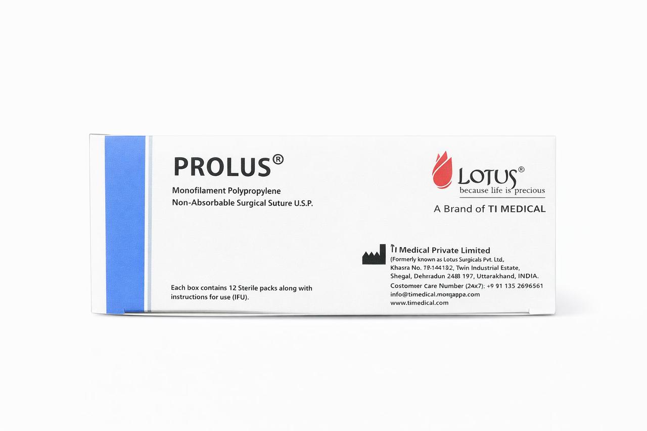 Хирургический шовный материал PROLUS® нерассасывающийся, монофиламентный полипропилен