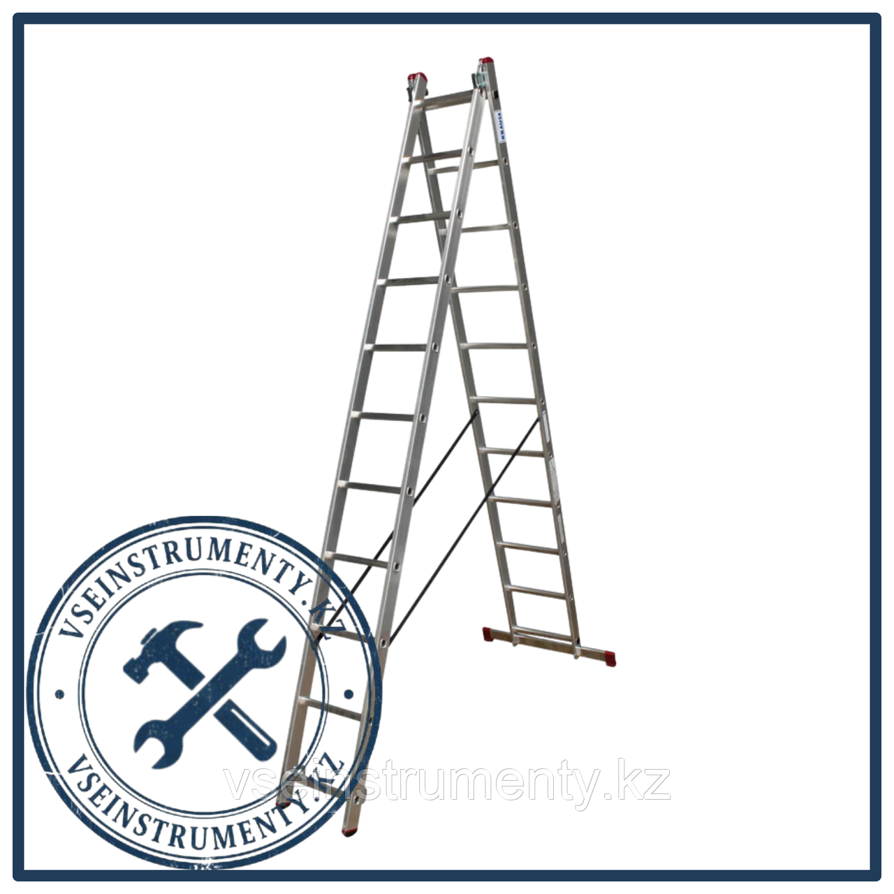 Лестница алюминиевая универсальная, двухсекционная, KRAUSE CORDA 010223, фото 1