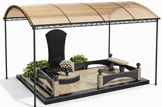 Навес над могилой на кладбище