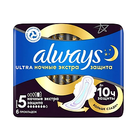 Always прокладки Ultra Night, 6 шт