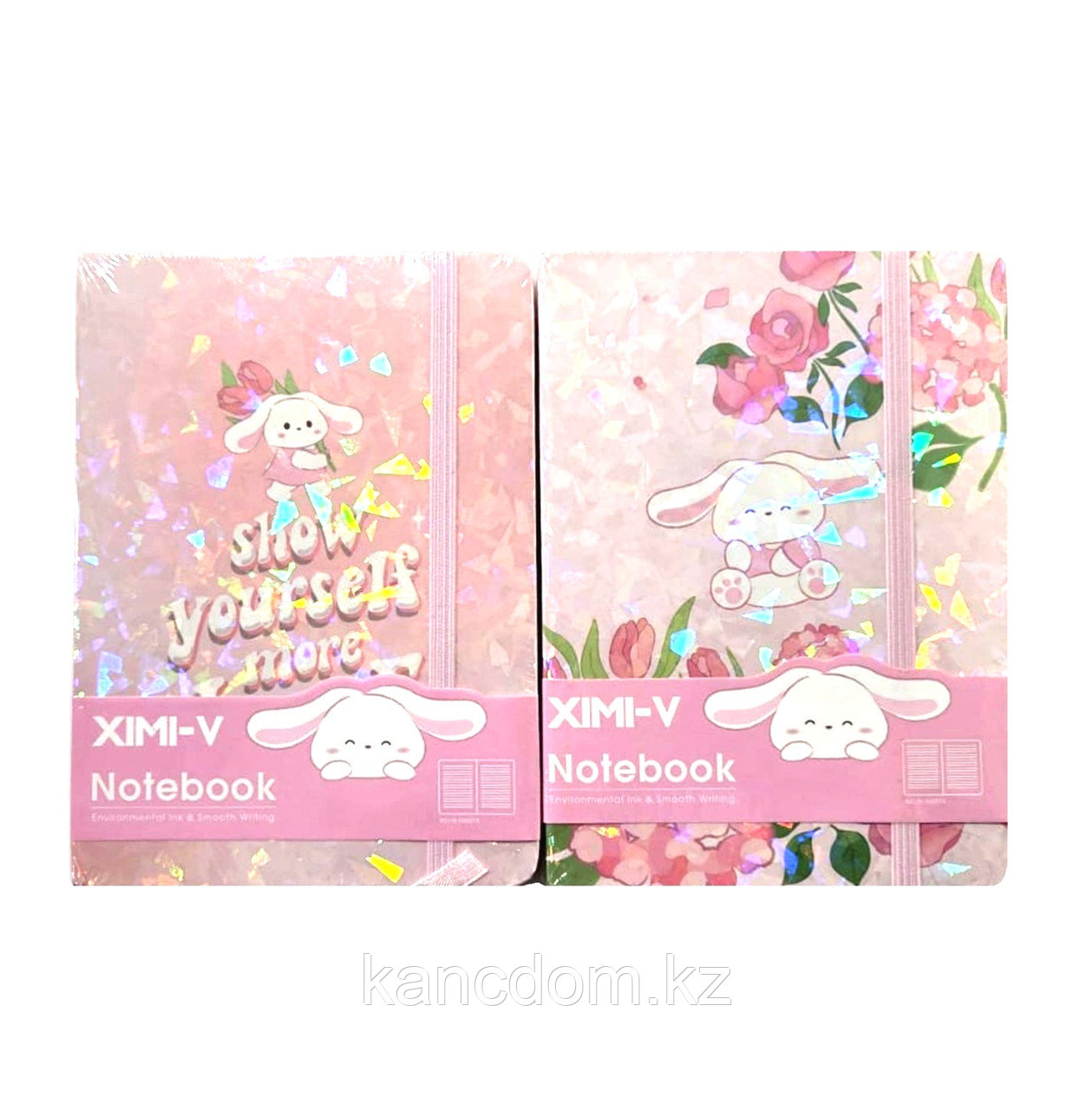 Блокнот А6 96л в линию, на резинке "Romantic Flower"