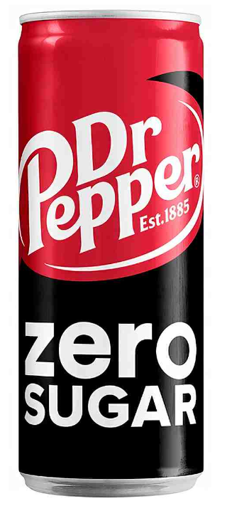 Dr.Pepper Zero Sugar 330 ml Европа (24 шт-упак)