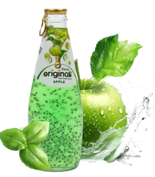 Напиток с семенами базилика Ebish со вкусом Яблока 290 мл (24шт - упак)