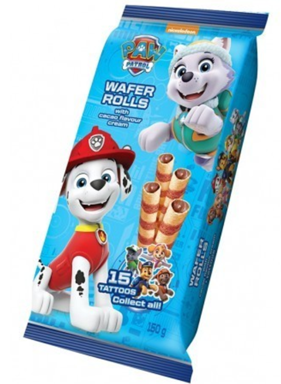 Печенье Щенячий патруль Wafer Rolls 150 гр