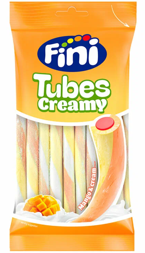 Жев.мармелад Трубочки с начинкой Йогурт МАНГО  80 гр   /FINI Испания/ (12шт-упак) HALAL