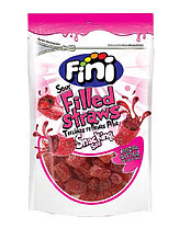 Мармелад filled straws клубничные спиральки с начинкой 180гр  Zip-lock Дойпак /FINI Испания/ 16шт-уп