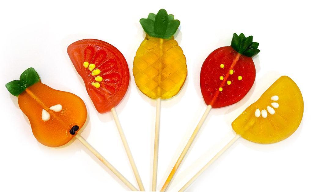 Леденец "Фрукты"  35гр шоу бокс (36шт. в упаковке)