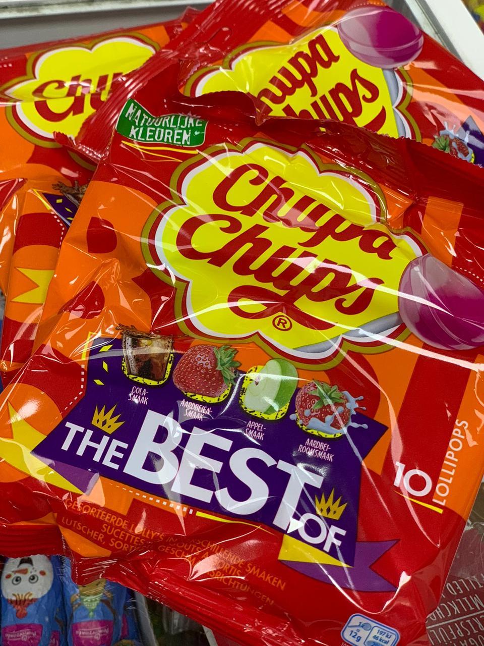 Карамель леденцовая Chupa-Chups The Best of (10 леденцов в пакете) /12шт-упак/