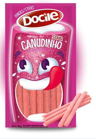 Мармеладные Тутти Фрутти  Docile Canudihno 70 гр (12 шт в упаковке) (розовые)