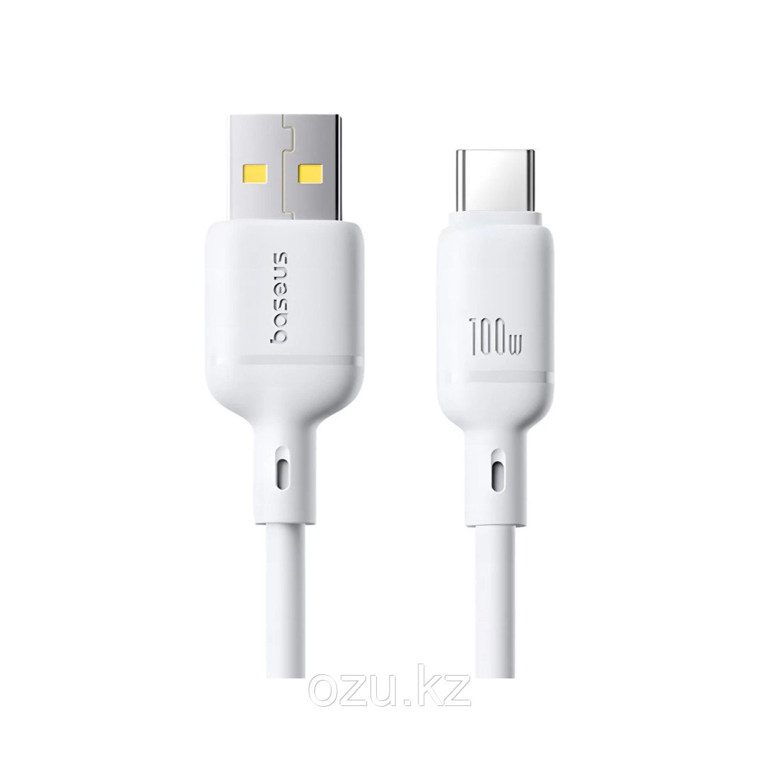 Интерфейсный кабель Baseus Silky Series USB to Type-C 100W 2m White (P10377703213-01), фото 1