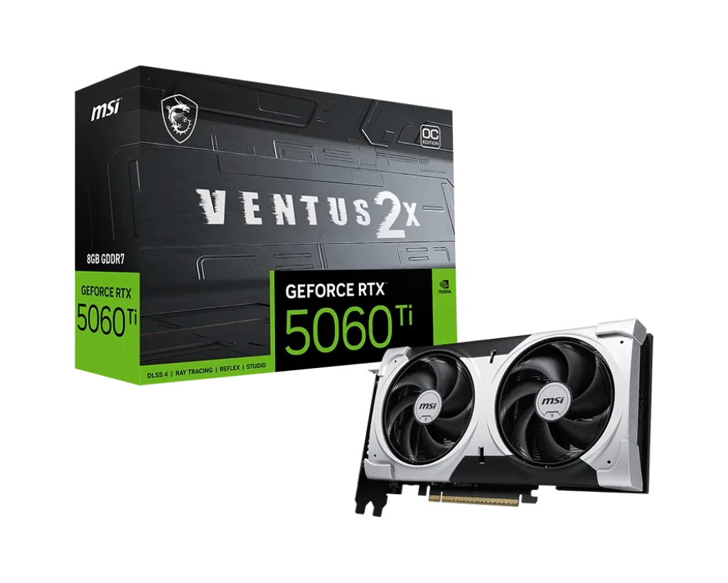 Видеокарта MSI GeForce RTX 5060 Ti 16G VENTUS 2X OC PLUS 16Gb GDDR7 128-bit 1xHDMI 3xDP G506T-16V2CP