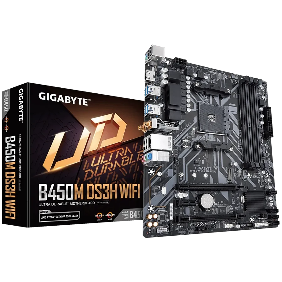 GIGABYTE MB AM4 B450 4 x DDR4 1 x M.2 4 x SATA 1 x HDMI Micro ATX