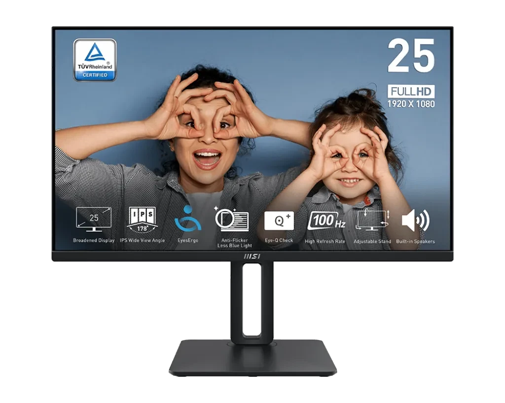 Монитор 24.5" MSI PRO MP251P IPS 1920x1080 100Hz 1ms 300cd/m 1300:1 HDMI D-Sub 2x2W