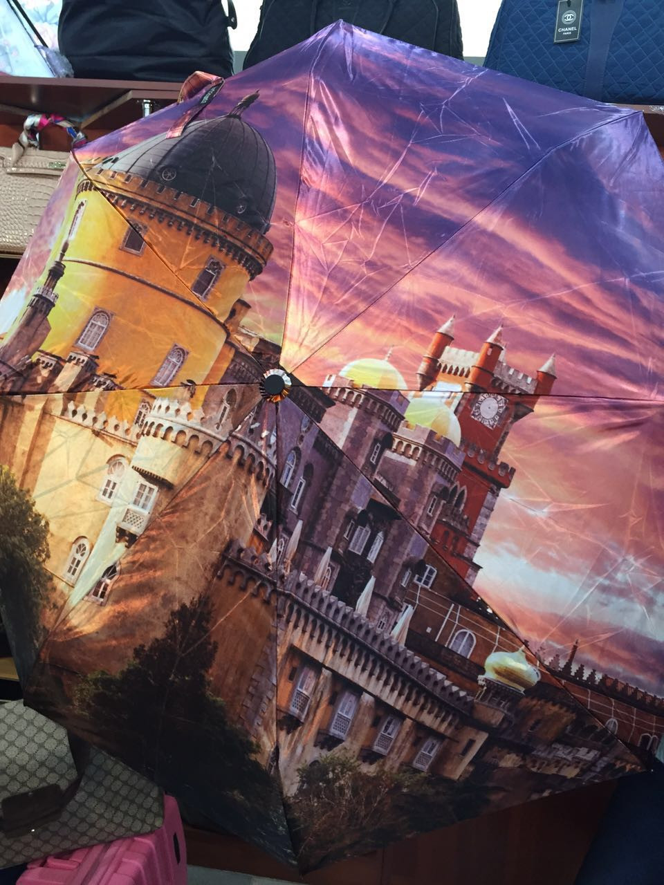 Шелковый зонт  "Замок", 3D / Зонты Lantana