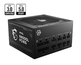 Блок питания MSI MAG  A850GL PCIE5, 850W, Active PFC, 80+ GOLD, Full Modular, MAG A850GL PCIE5