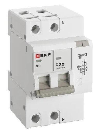 АД-2 2Р 25А 30мА 6кА PROXIMA (DA2-6-25-30-pro) Автоматический выключатель дифференциального тока, фото 1