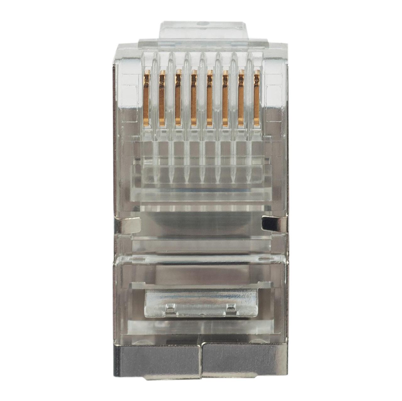 Коннектор (вилка) FTP кат.5e 8P8C универсальная, 15U", 3 зубца (100 шт) (DR-3004) Коннектор